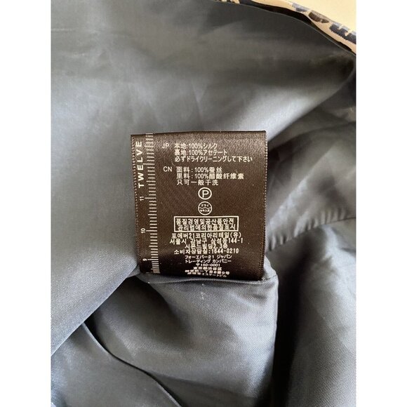 Twelve By Twelve 100% Silk Sleeveless Lined Dress M Red Blue Mod - Picture 10 of 12